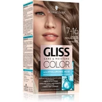 Schwarzkopf Gliss Color permanentní barva na vlasy odstín 7-16 Cool Ash Blonde 1 ks