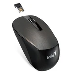 Genius Myš NX-7015 31030019401, 1600DPI, 2.4 [GHz], optická, 3tl., bezdrátová, čokoládová, 1 ks AA, Blue-eye senzor