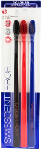 SWISSDENT Colours Trio Soft - Medium / black&black, light red&red, black&red