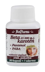 MEDPHARMA Betakarotén 25 000 m.j.+Pantenol+PABA 30 kapsúl