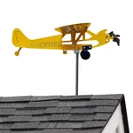 3D Plane Garden Weather Vane Decor Anti-corrosion Airplane Windmill Weatherproof Ornaments For Family Courtyards