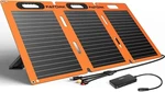 Solar Panels, Portable Solar Panel Kit Foldable 3-in-1 Output Cords Solar Panel Charger with Adjustable Foot Pedal for , Campin