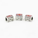 Alloy British flag bus car Beads charm bracelet beaded 5mm Big hole Beads Fit Europe Charm bracelet necklace DIY