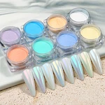 Shiny Nail Glitter Sparkly Aurora Pearl Powder Chrome Pigment Dust Manicure Polish DIY Nail Art Decorations