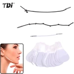 10/20Pcs Invisible Thin Face Stickers V-Shape Fast Lifting Facial Lift Up Neck Eye Double Chin Wrinkle Makeup Tape With 4 Ropes