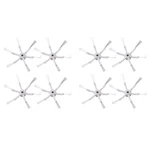 8X White 6 Arms Side Brush For Xiaomi 1S MI Robot Vacuum 2 Roborock S50 S51 S5 Vacuum Cleaner Parts Accessories