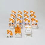 50pcsRJ45 CAT8 Tool-Less STP Shielded Keystone Jack Module,Self-Locking Cat7 CAT6A CAT6 CAT5E Zinc Alloy Network Coupler Adapter