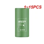 1~15PCS 40g Skin Repair Acne Remove Mud Mask Organic Green Tea Mask Stick Clay Mask Stick Face Beauty Care Skincare Tool Women