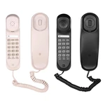 Mini Phone Wall-mounted Landline Telephone Home Phone Desktop Corded Fixed Wired Phone for Office Business Home Hotel