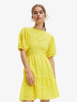 Desigual Limon Šaty Žlutá