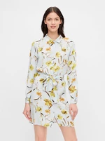 Light Blue Floral Shirt Dress Pieces Lillian - Women