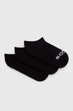 Ponožky BOSS 3-pack dámské, černá barva