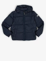 Dark blue boys' quilted jacket with hood Tom Tailor