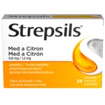 STREPSILS Med a Citrón pastilky 36 pastiliek