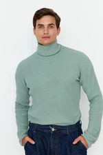 Trendyol Mint Oversize Wide Fit Turtleneck Basic Sweater