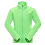 Kids softshell jacket with membrane ALPINE PRO MULTO neon green gecko