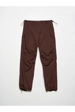 Dilvin 70400 Parachute Trousers-Brown