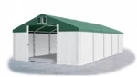 Skladový stan 5x10x2,5m střecha PVC 560g/m2 boky PVC 500g/m2 konstrukce ZIMA PLUS Bílá Zelená Bílá,Skladový stan 5x10x2,5m střecha PVC 560g/m2 boky PV
