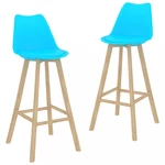 Barová židle 2 ks Dekorhome Světle modrá