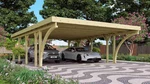 Dřevěný dvojitý přístřešek / carport CLASSIC 3C Dekorhome,Dřevěný dvojitý přístřešek / carport CLASSIC 3C Dekorhome