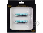 Cobus 3000 Passenger Bus White and Blue with Graphics "US Airways Shuttle Bus - Greener Transit" 2 Piece Set "Gemini 200" Series Diecast Models by Ge