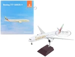 Boeing 777-300ER Commercial Aircraft "Emirates Airlines - 2023 Livery" White with Striped Tail "Gemini 200" Series 1/200 Diecast Model Airplane by Ge