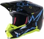 Alpinestars S-M5 Action Helmet Black/Cyan/Yellow Fluorescent/Glossy S Casco
