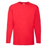Valueweight Men's Red Long Sleeve T-shirt Fruit of the Loom