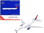 Boeing 767-400ER Commercial Aircraft "Delta Air Lines" White with Blue Tail 1/400 Diecast Model Airplane by GeminiJets