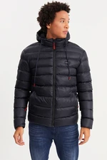 River Club Men's Navy Blue Thick Lined Water and Windproof Hooded Winter Puffer Coat River Club Men's Navy Blue Thick Lined Water and Windproof Hooded Winter Puffer Coat