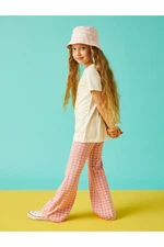 Koton Gingham Printed Spanish Leg Slim Trousers