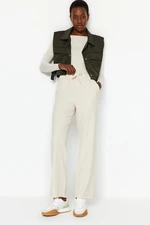 Trendyol Stone Straight Weave Trousers