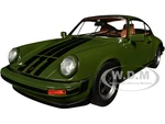 1974 Porsche 911 SC Olive Green with Black Stripes 1/18 Diecast Model Car by Solido