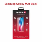 Tvrzené sklo Swissten Full Glue, Color Fame, Case Friendly pro Samsung Galaxy M21, černá