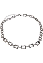 Antique silver robust chain necklace