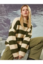 Koton Şahika Ercümen X Cotton - Turtleneck Knit Oversize Sweater