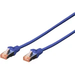 Digitus DK-1644-070/B RJ45 sieťové káble, prepojovacie káble CAT 6 S/FTP 7.00 m modrá bez halogénov, krútené páry, s och