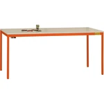 Manuflex LD1908.2001 ESD pracovný stôl UNIDESK s melamínovou doskou, rám červeno-oranžový RAL 2001, š xhxv = 1200 x 800