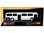 MCI Classic City Bus Plain White "Vintage Bus &amp; Motorcoach Collection" 1/87 (HO) Diecast Model by Iconic Replicas