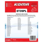 Sáčky pre vysávače Koma ET35PL Univerzální sáček pro použití s adaptérem

Balení obsahuje 4ks sáčků + mikrofiltr
Sáčky jsou vyrobeny z antibakteriální
