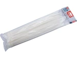 Pásky stahovací na kabely EXTRA, bílé, 205x3,6mm, 100ks, nylon PA66