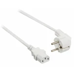 Síťový napájecí kabel PC 2m N5/863107-3-14/2 3x1 bílá úhlová vidlice/konektor IEC320 rovný