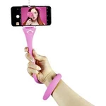 Selfie tyč Monkeystick SELMONKEYP, s Bluetooth, vč. držáku smartphonu, růžová