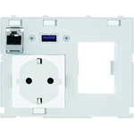 Kombinovaný nástavec 2-násobný, Německo 1x RJ45+USB-a + výřez pro 2pólové spínače FI/LS Modlink MSDD Murr Elektronik Množství: 1 ks