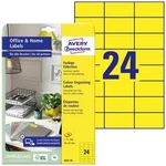 Avery-Zweckform 3451-10 etikety 70 x 37 mm papír žlutá 240 ks permanentní univerzální etikety 10 Blatt A4