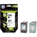 HP Inkoustová kazeta 350, 351 originál kombinované balení černá, azurová, purppurová, žlutá SD412EE
