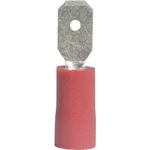 Faston konektor Vogt Verbindungstechnik 392805, šířka 4.8 mm částečná izolace, červená, 1 ks