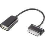 USB kabel Renkforce 1x Samsung zástrčka ⇔ 1x USB 2.0 zásuvka 0.10 m, černá s OTG