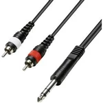 Dvojitý kabel 2x cinch (M) / 1x jack (M) 6,3 mm, 5 m