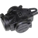 3násobná zásuvka as - Schwabe 60455, plnogumové , IP44, 230 V, černá